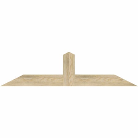 Ekena Millwork Portland Rough Sawn Timber Gable Bracket, Douglas Fir, 48"W x 12"H x 4"D x 4"F, 6/12 Pitch GBW048X12X0404POR00RDF